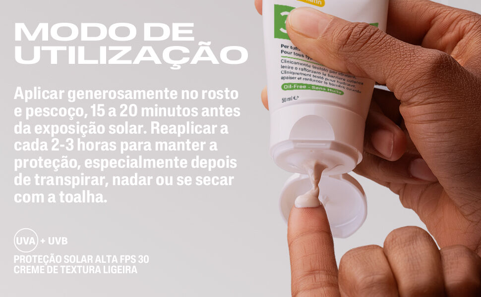 Creme Hidratante Facial Di&aacute;rio FPS 30
